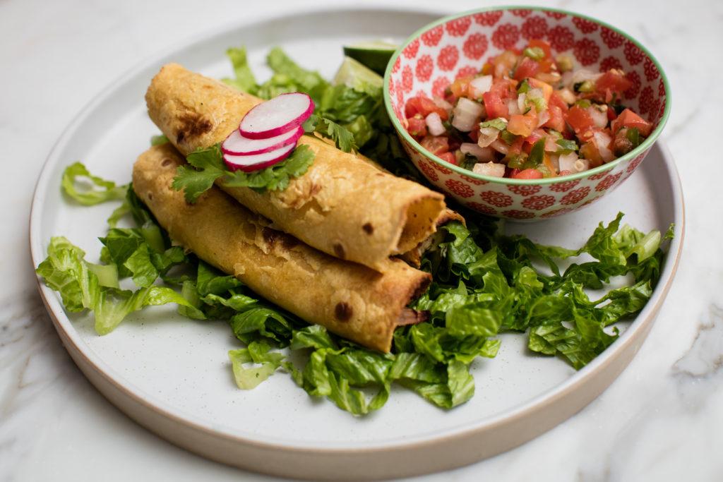 Easy weeknight baked taquitos