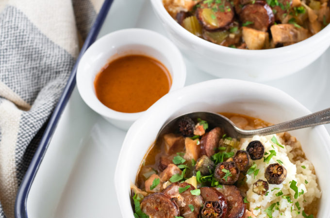 Instant Pot Chicken and Sausage Gumbo (Whole30) recipe by Smart in The Kitchen