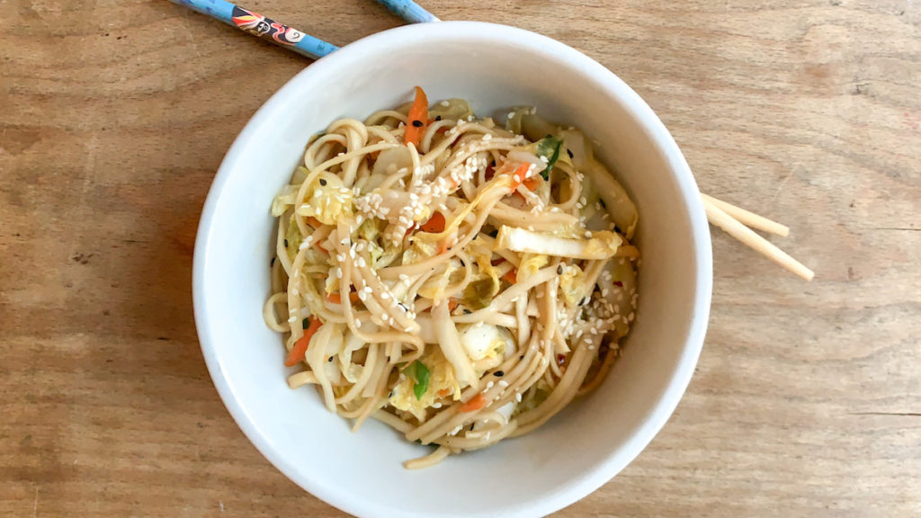 Sesame Noodles with Napa Cabbage