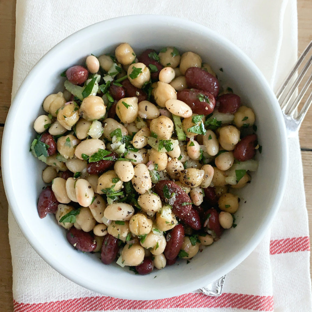Use basic pantry ingredients to create a simple and delicious Three Bean Salad
