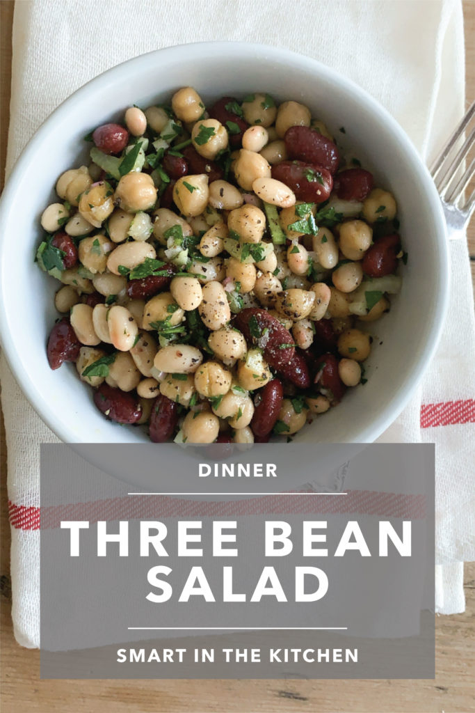 Use those basic pantry ingredients to create a simple and delicious Three Bean Salad
