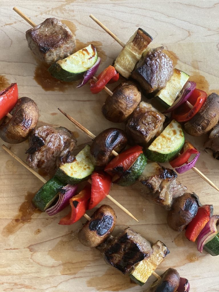 Make these delicious Soy-Honey Steak Kabobs for dinner