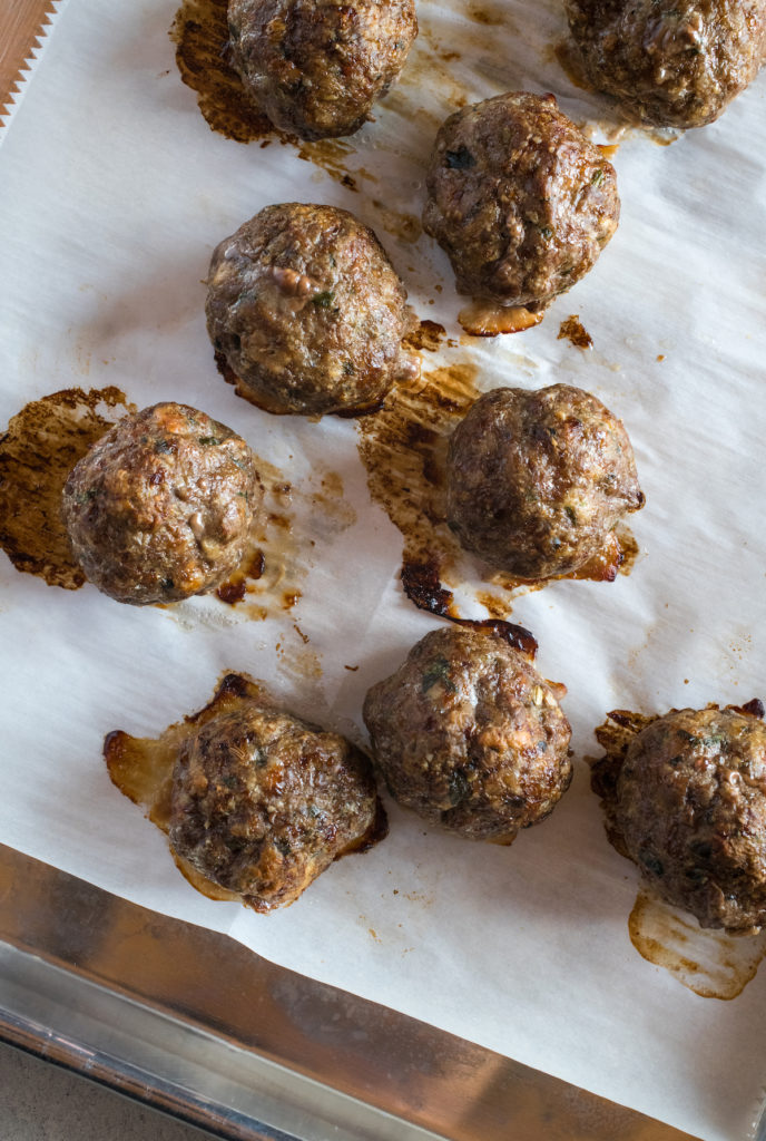 These meatballs freeze well and can be cooked straight from the freezer.