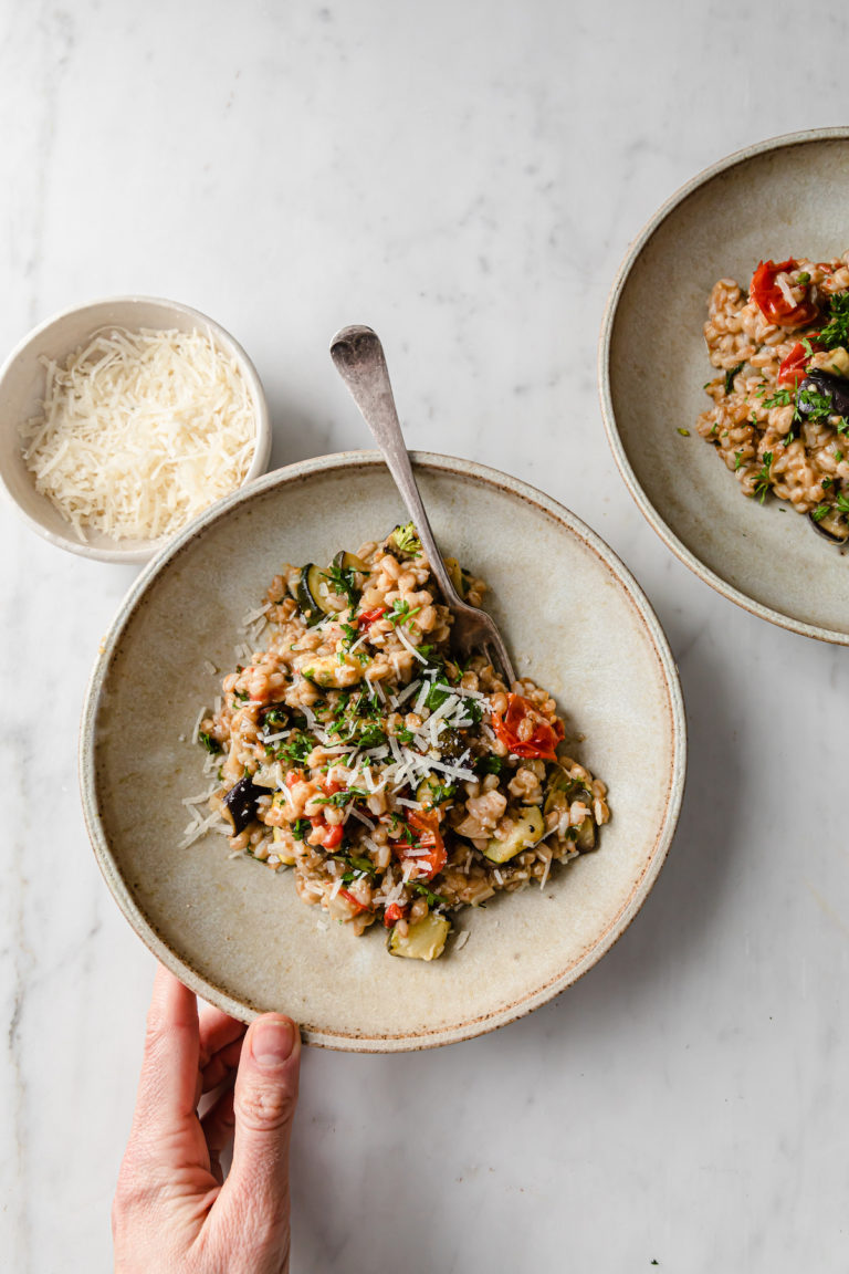 Summer Farro Risotto — Smart In The Kitchen Meatless Mains
