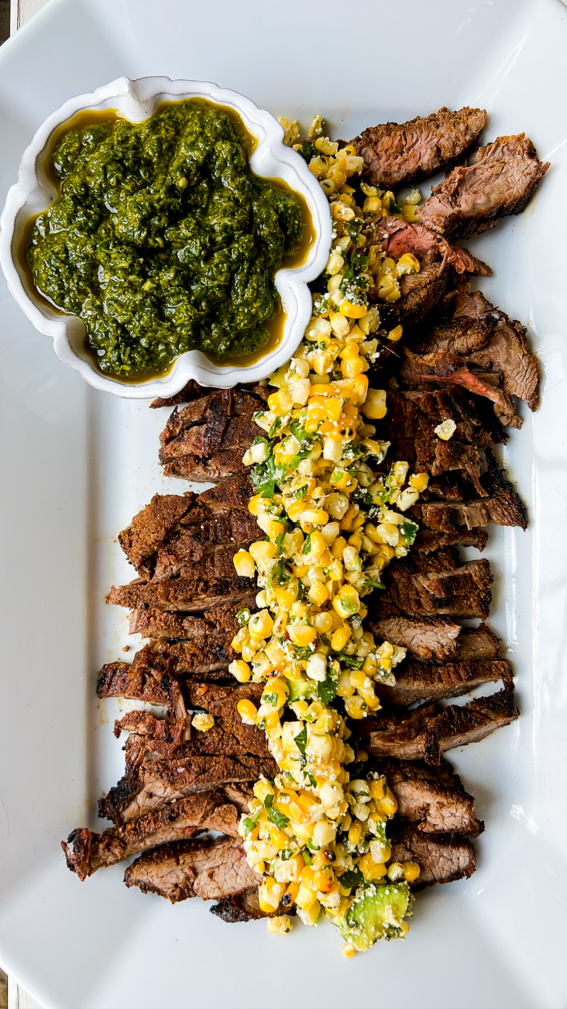 Spice-Rubbed Flank Steak With Corn-Chile Relish Recipe