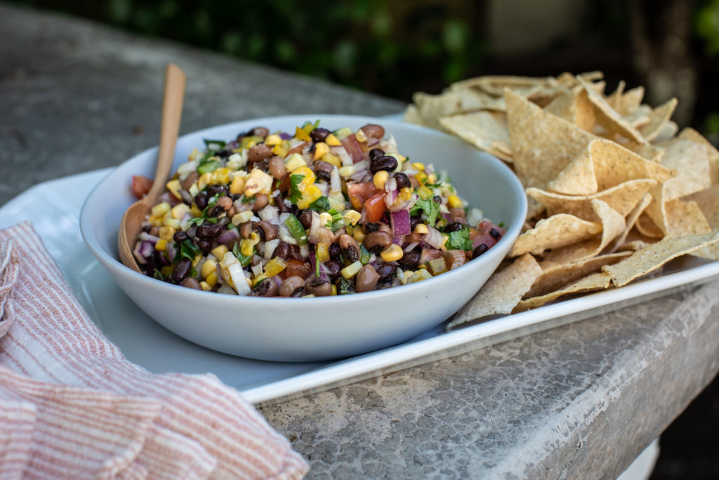 Texas or cowboy caviar, a healthy snack or appetizer.
